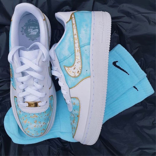 Golden Blue Custom Air Force 1
