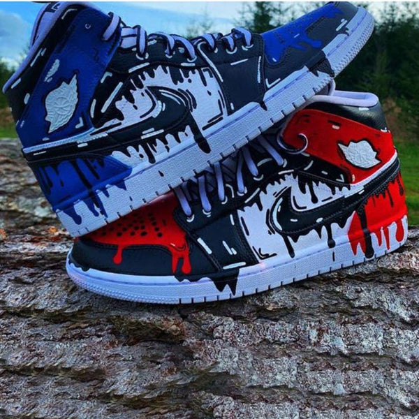 Cartoon Drip Custom Air Jordan 1