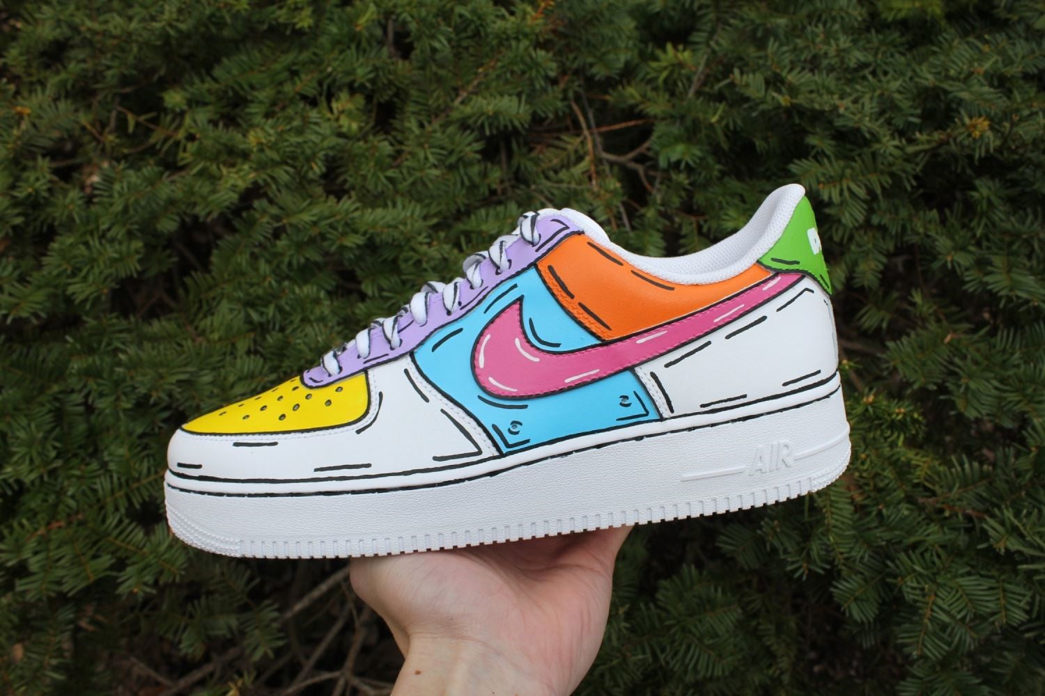 Macaron Cartoon Doodle Custom Air Force 1