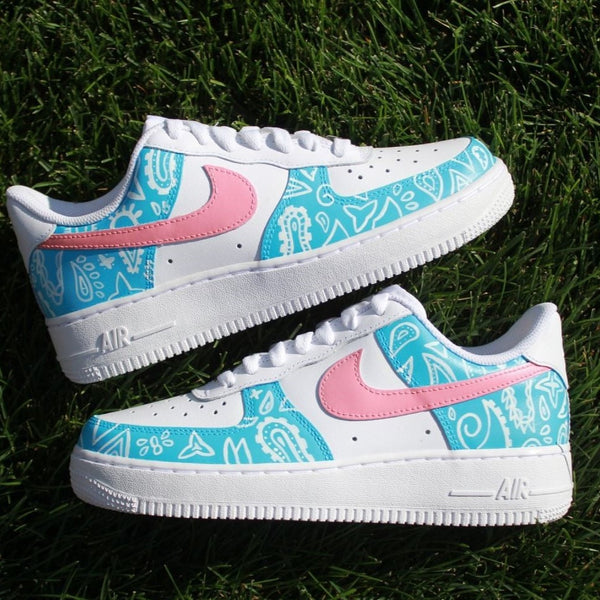 Blue-Pink Bandana Custom Air Force 1