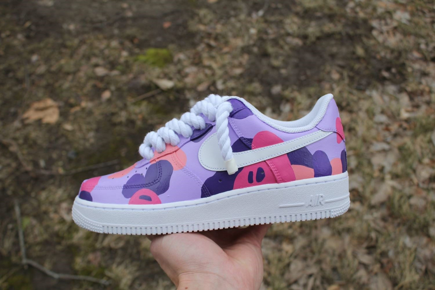 Purple Abstraction Custom Air Force 1