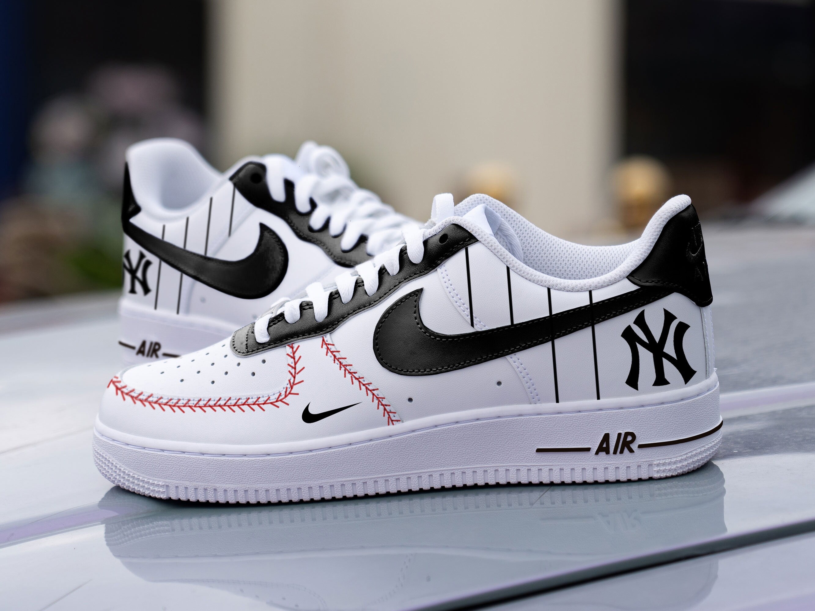 Custom Nike Air Force 1 Baseball Sneakers