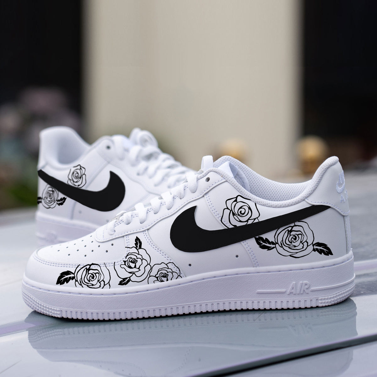 custom rose nike air force 1