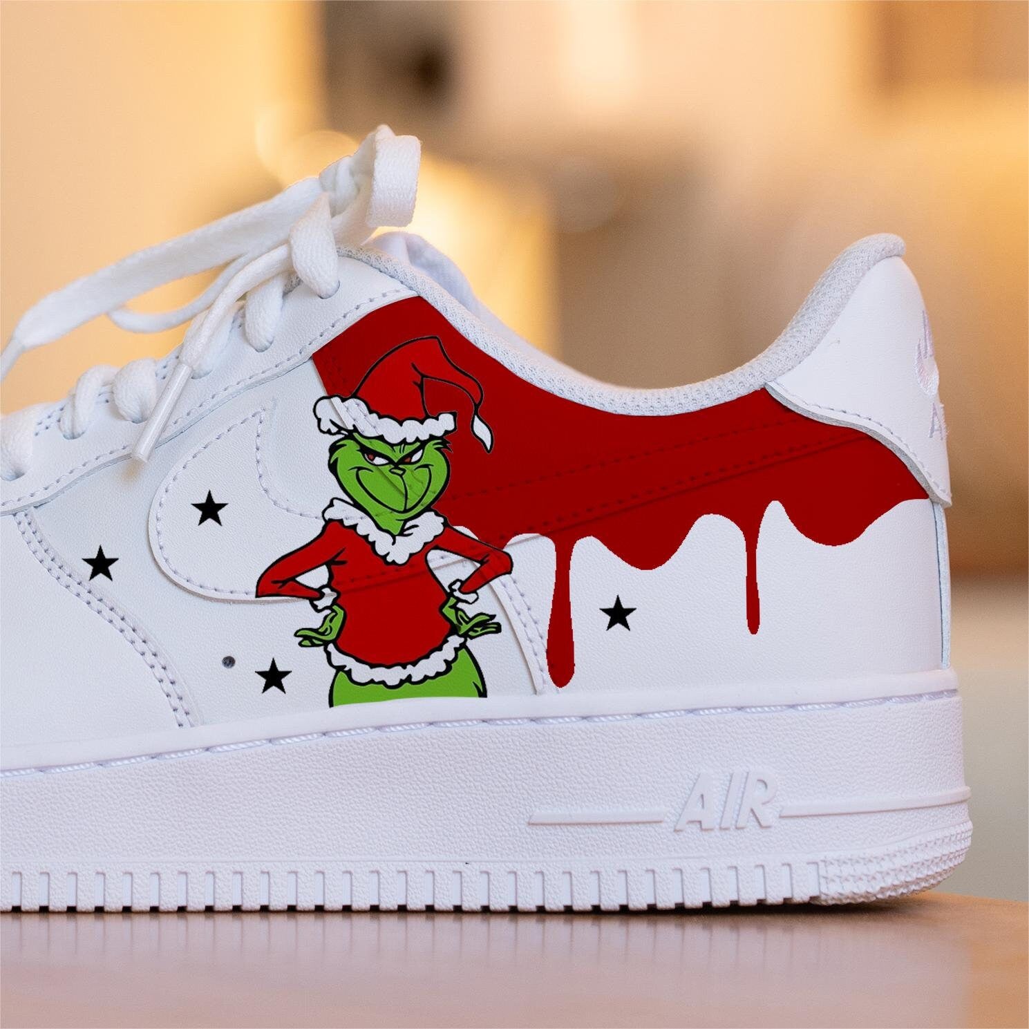 Custom Christmas Grinch Nike Air Force 1 Shoes