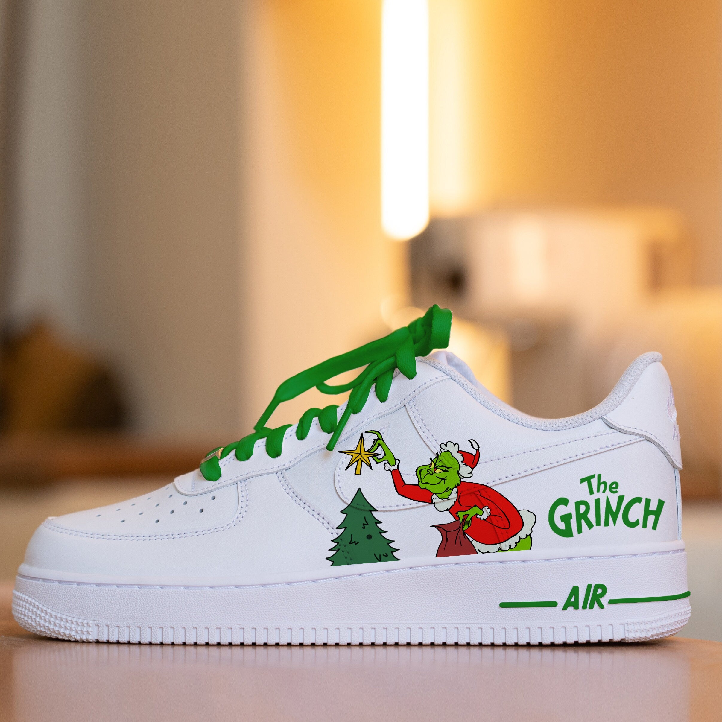 Custom Nike Air Force 1 Shoes Christmas Grinch