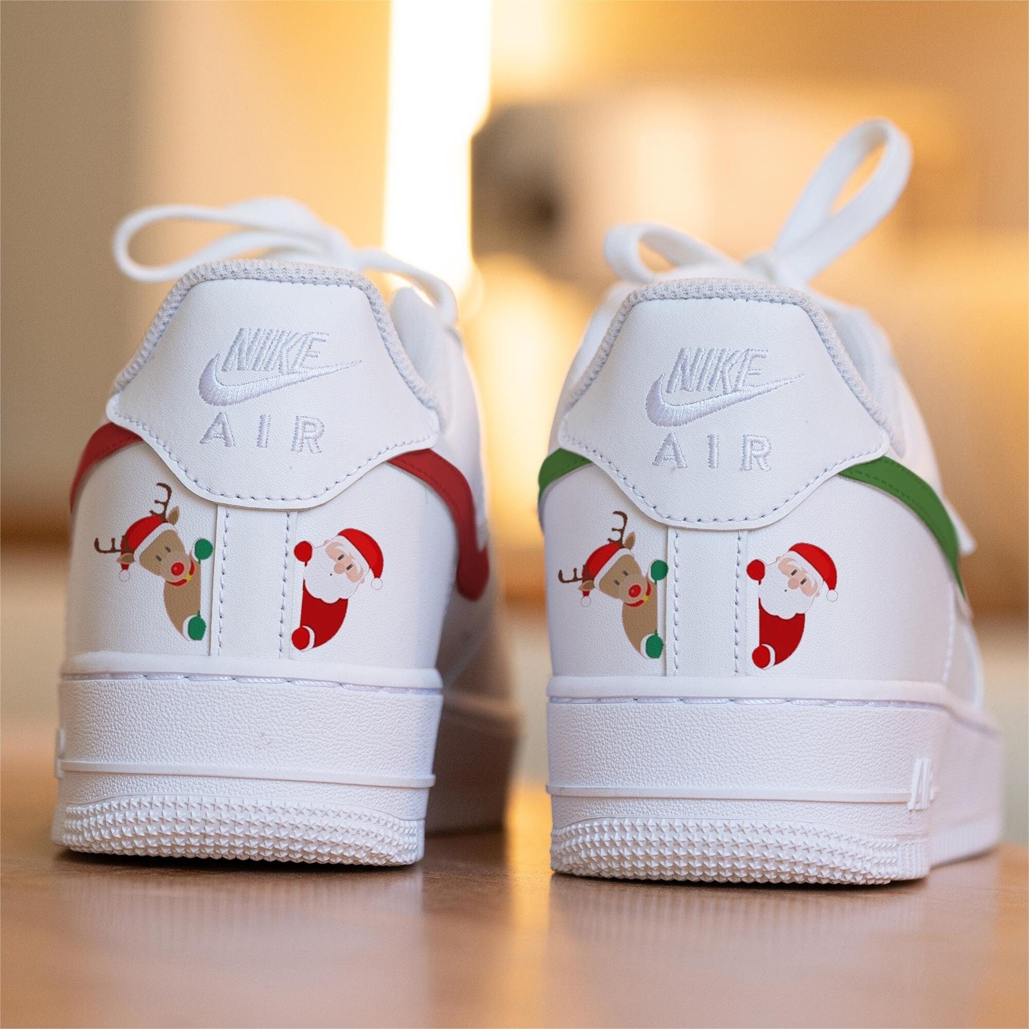 Custom Christmas Santa Claus Nike Air Force 1 Shoes