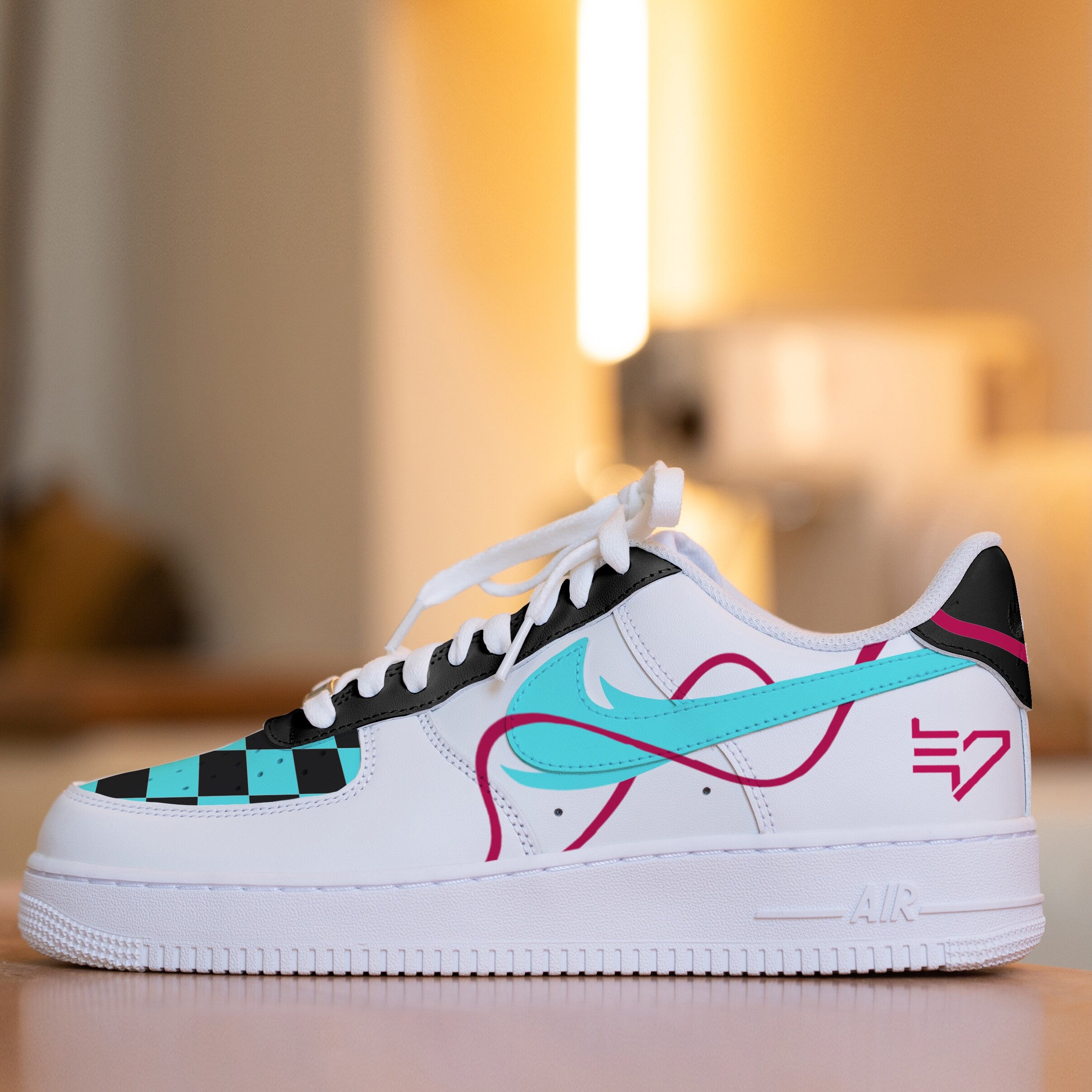 Crypton Customized Custom Crypton Nike Air Force 1 Sneaker Miku Blue – Unite Custom