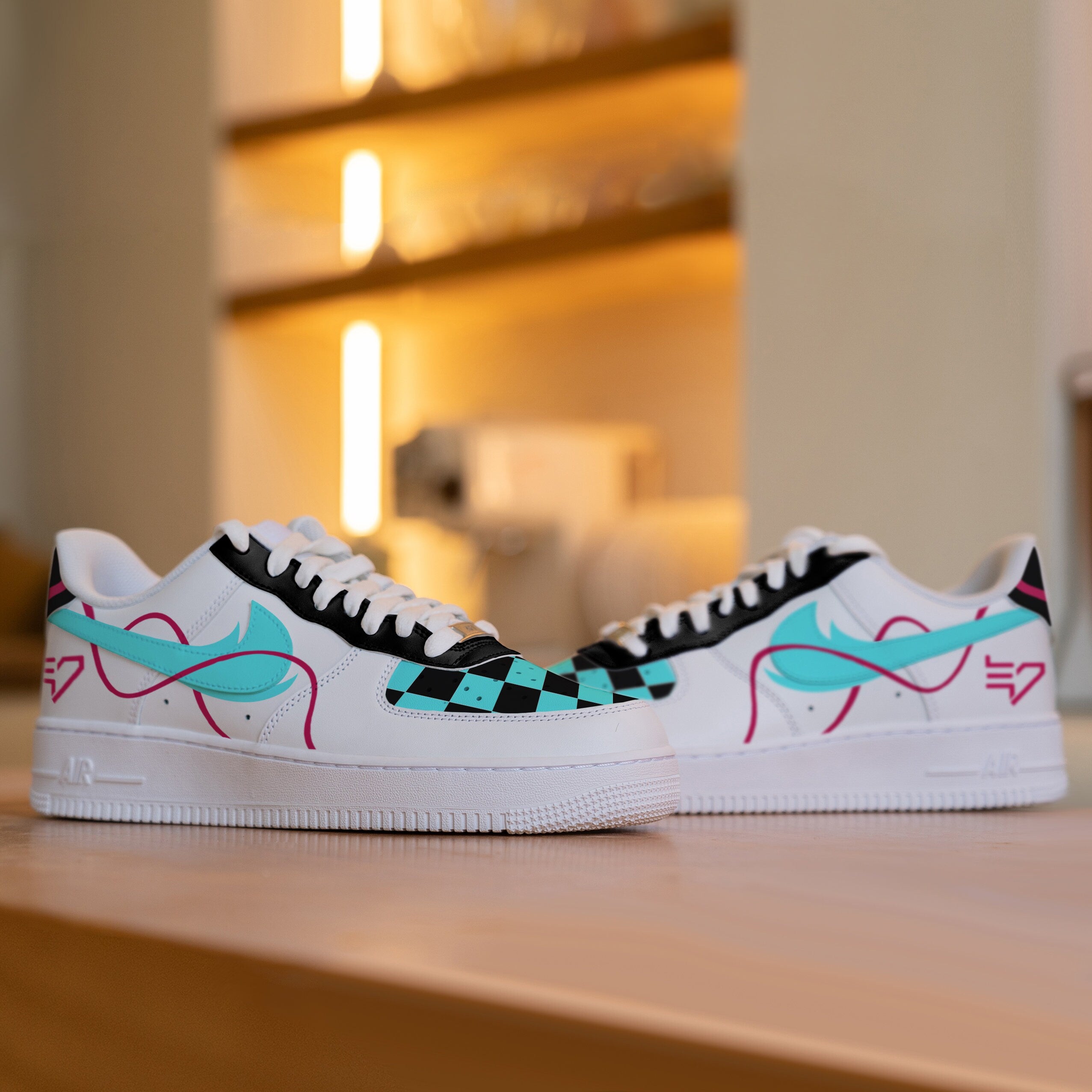 Crypton Customized Custom Crypton Nike Air Force 1 Sneaker Miku Blue – Unite Custom