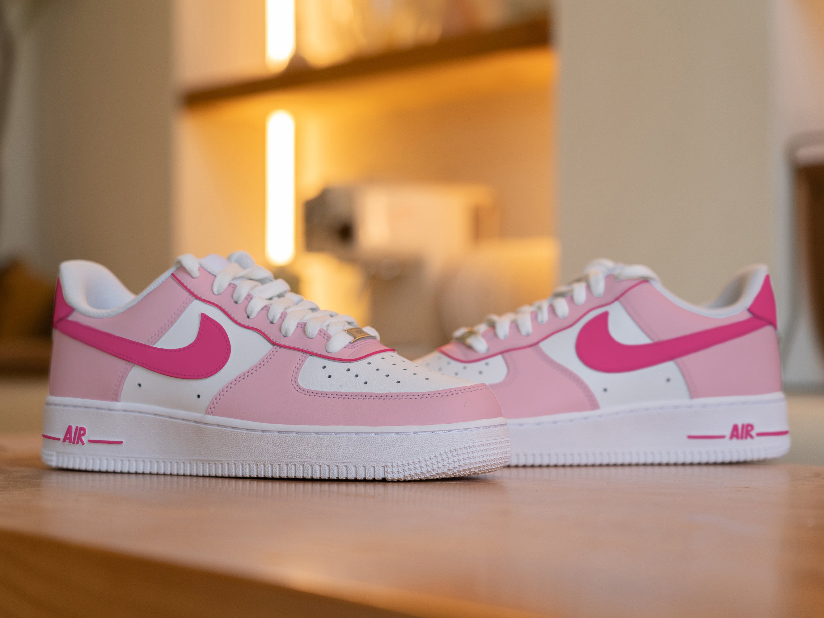 Custom Pink Nike Air Force 1 Sneaker