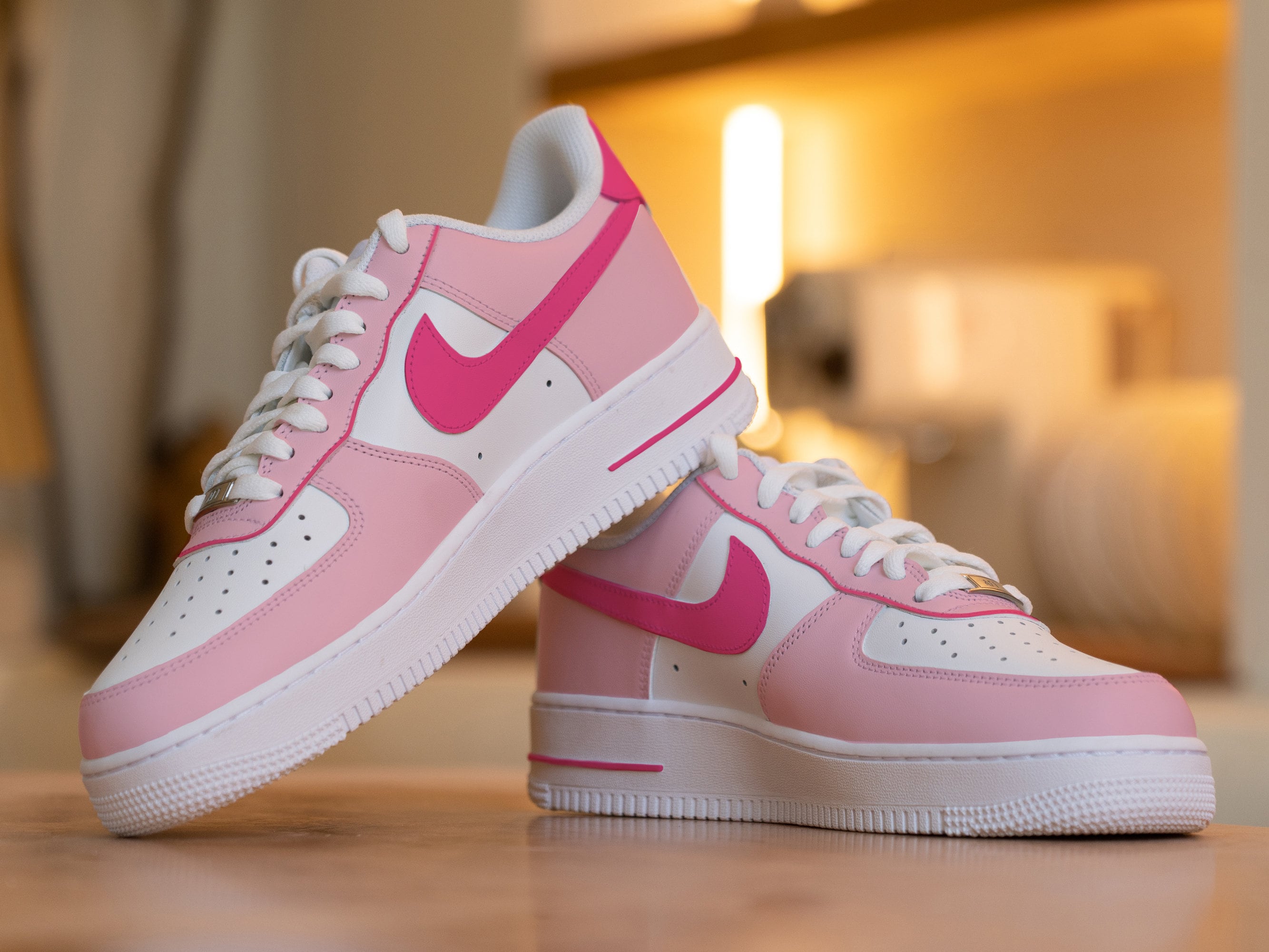 Custom Pink Nike Air Force 1 Sneaker