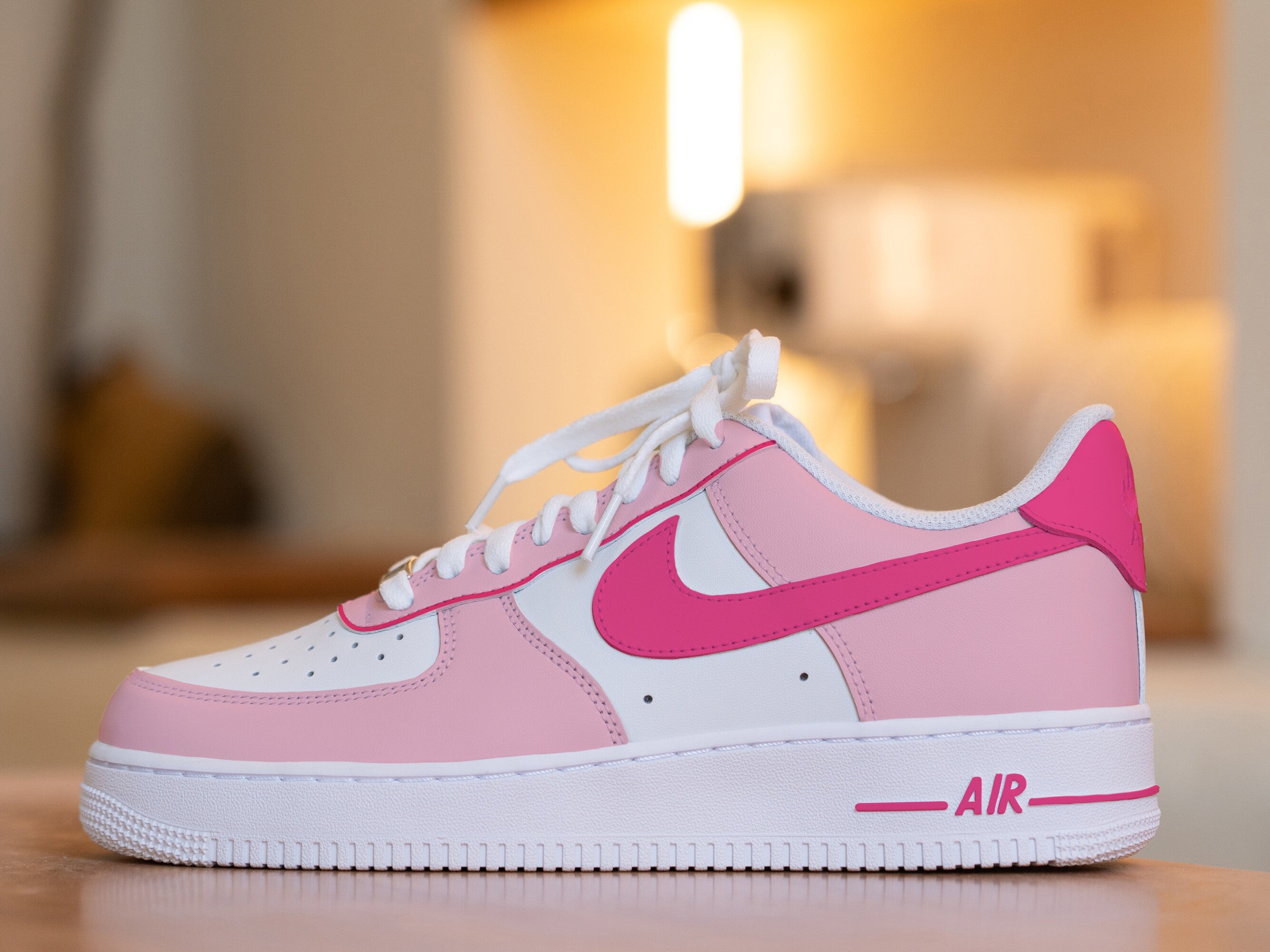 Custom Pink Nike Air Force 1 Sneaker