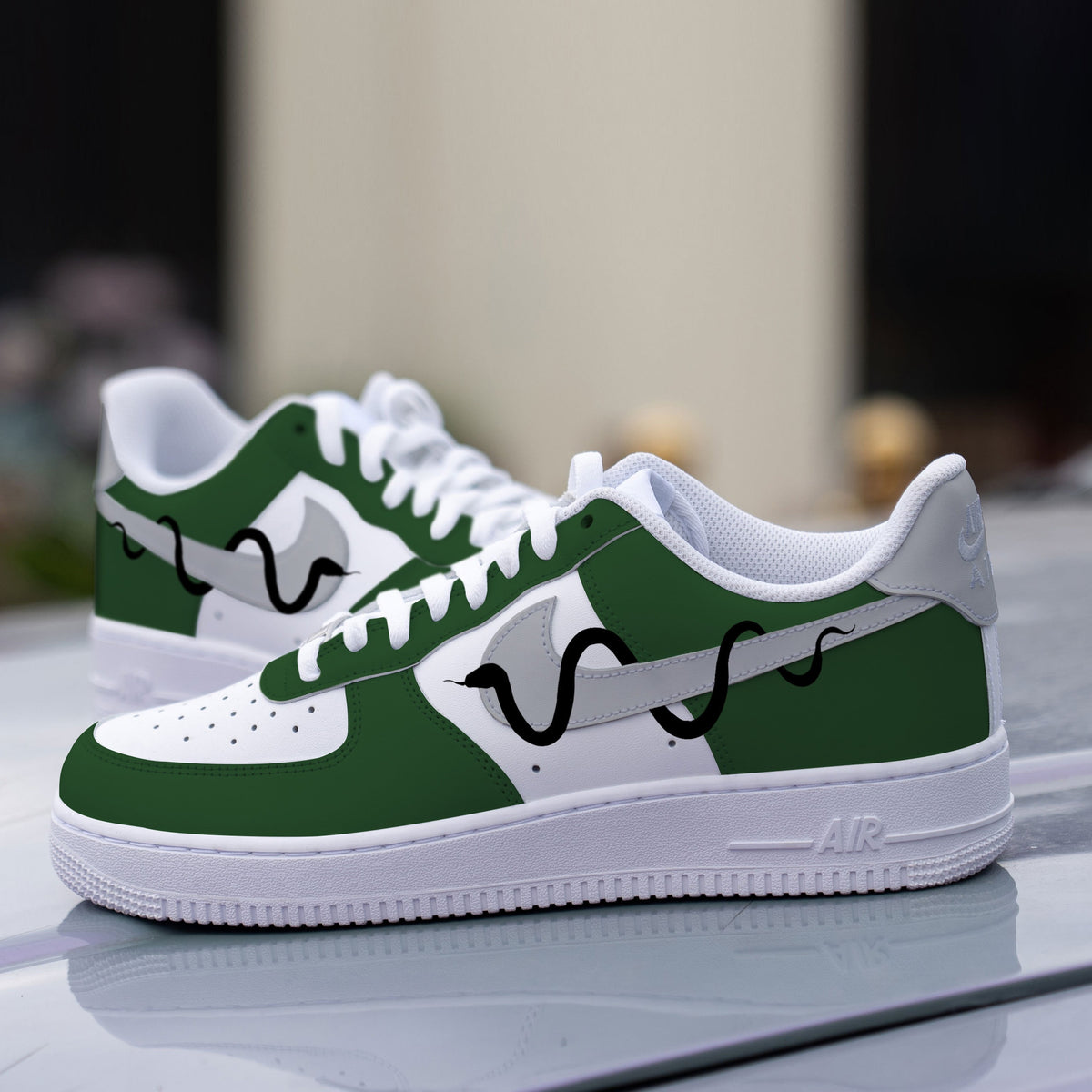 Custom Slytherin Nike Air Force 1 – unitecustom