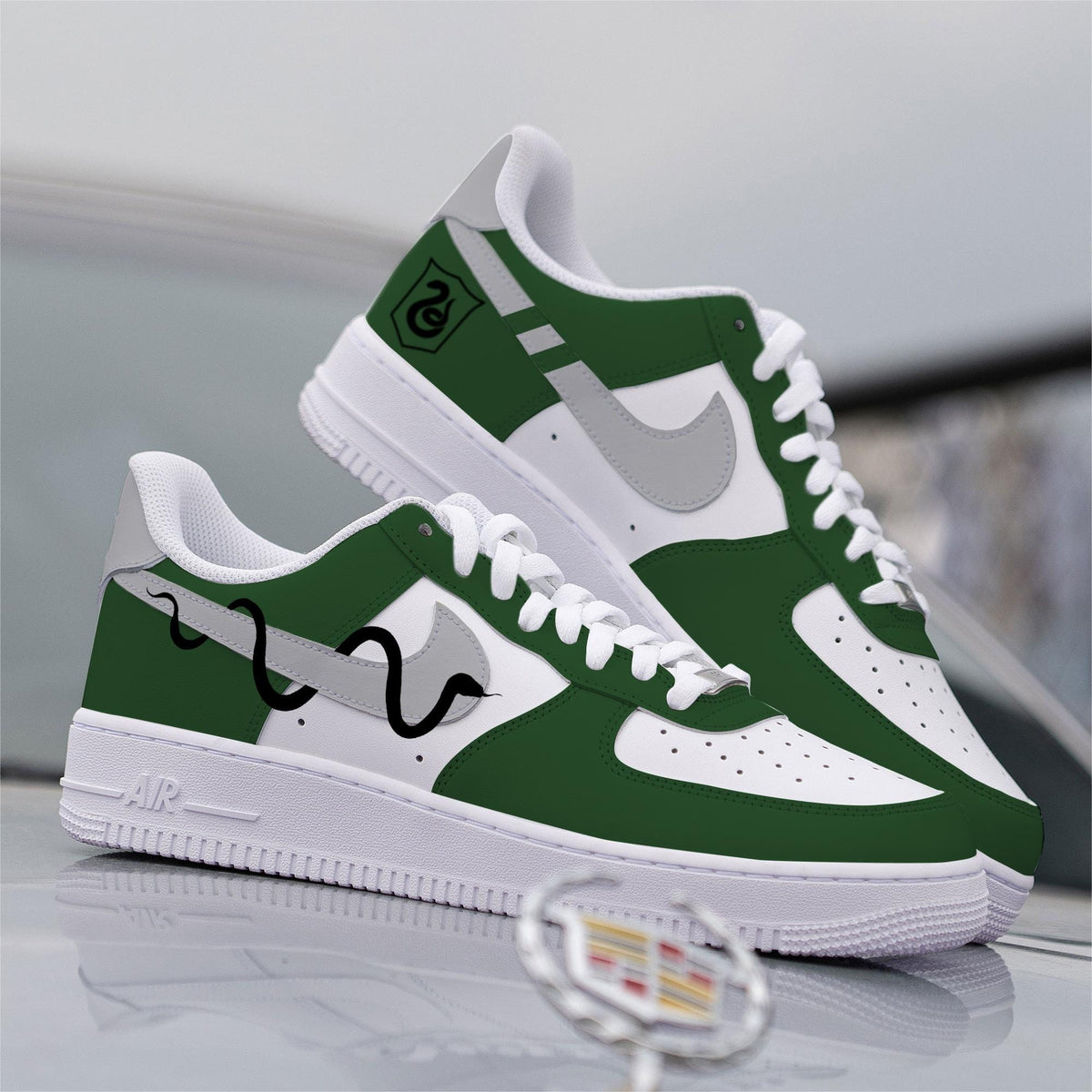 Custom Slytherin Nike Air Force 1 – unitecustom