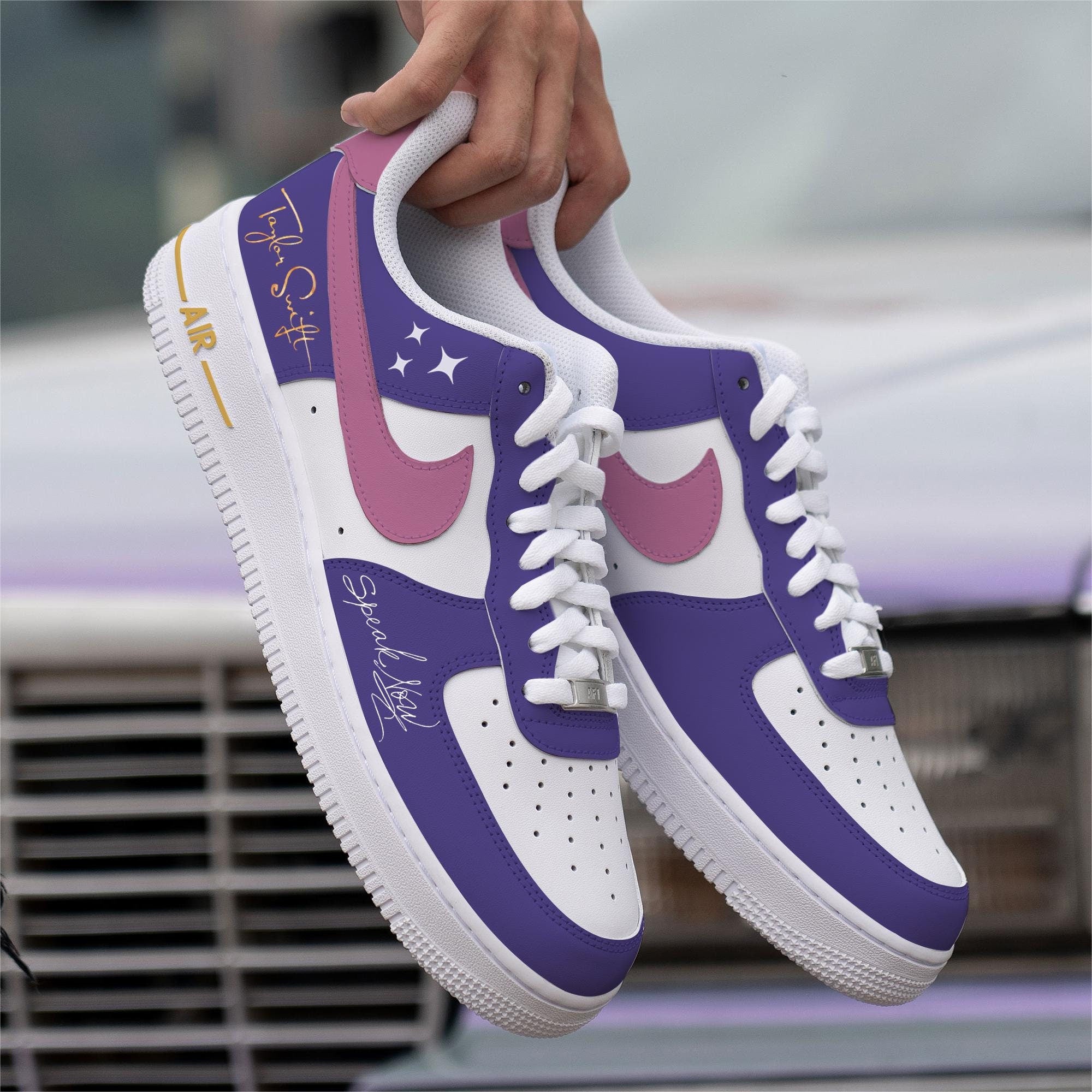 Custom Speak Now Taylor's Nike Air Force 1 Purple And Pink