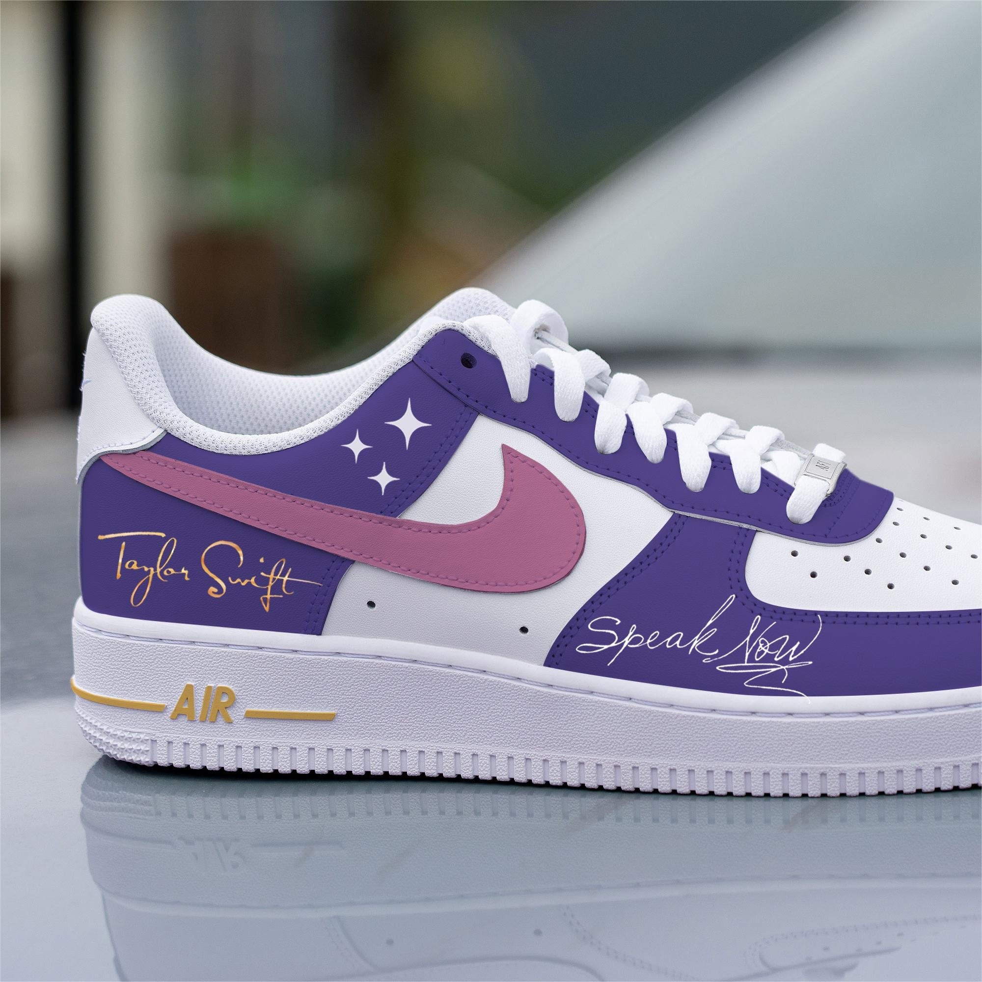 Custom Speak Now Taylor's Nike Air Force 1 Purple And Pink