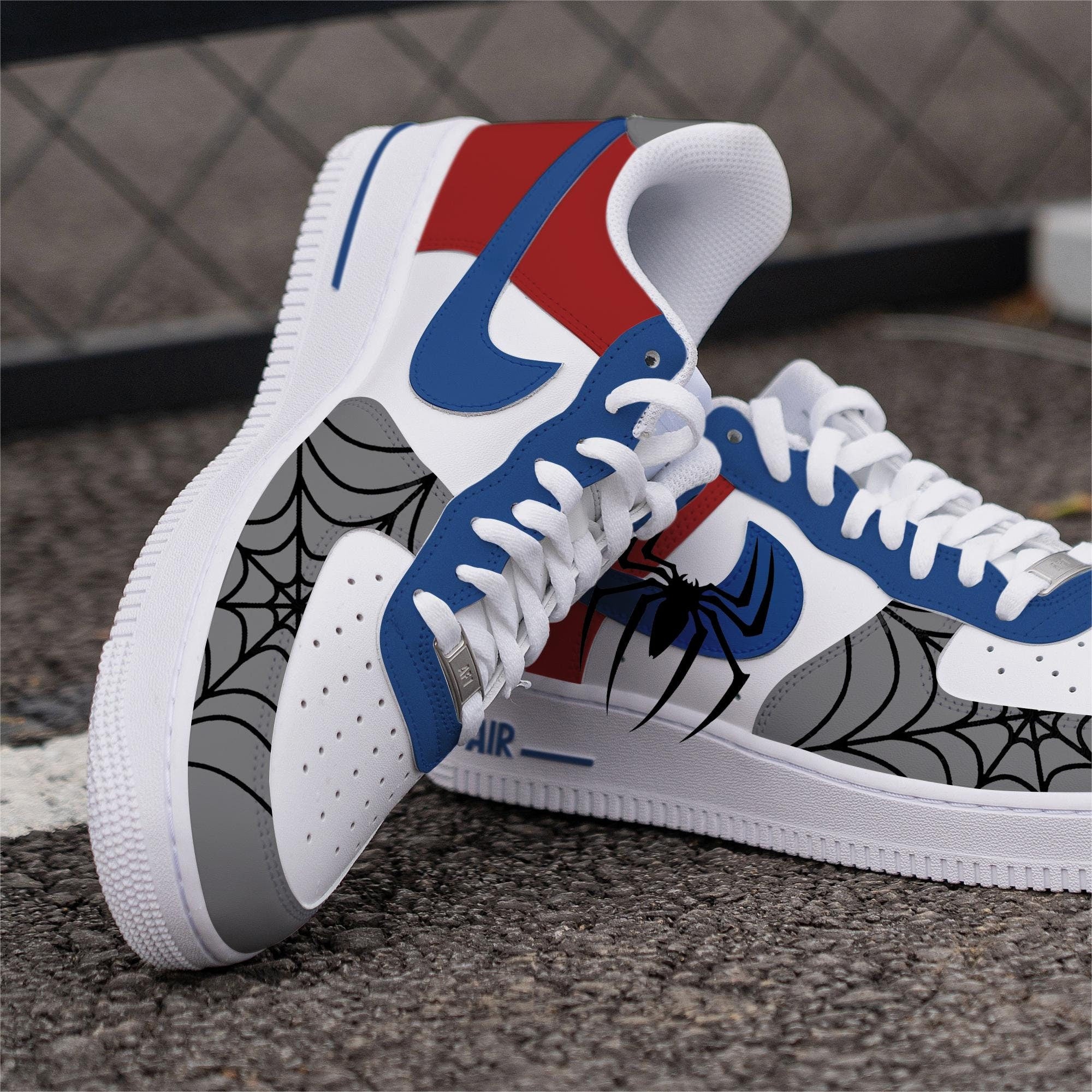Custom Spider Nike Air Force 1 Shoes