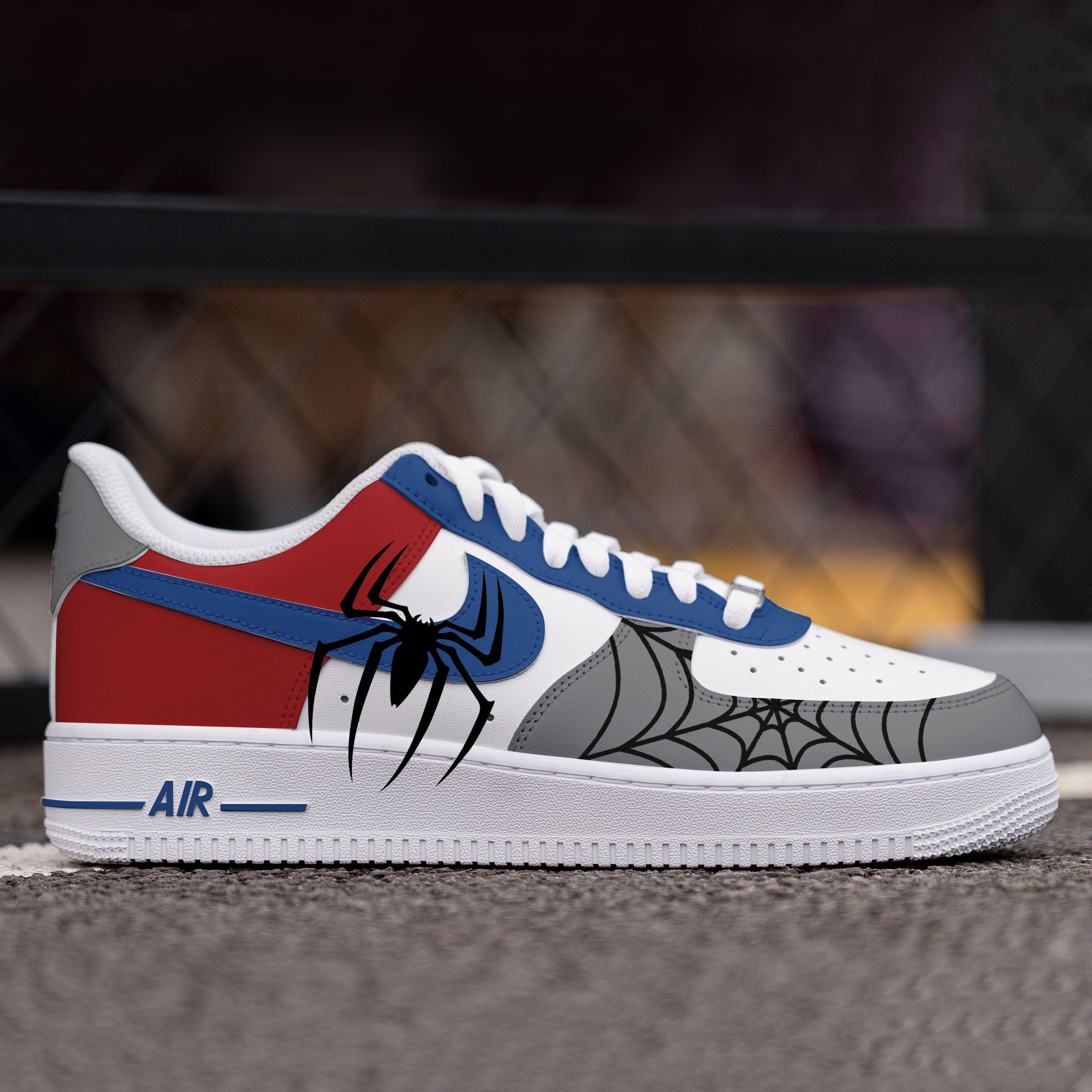 Custom Spider Nike Air Force 1 Shoes