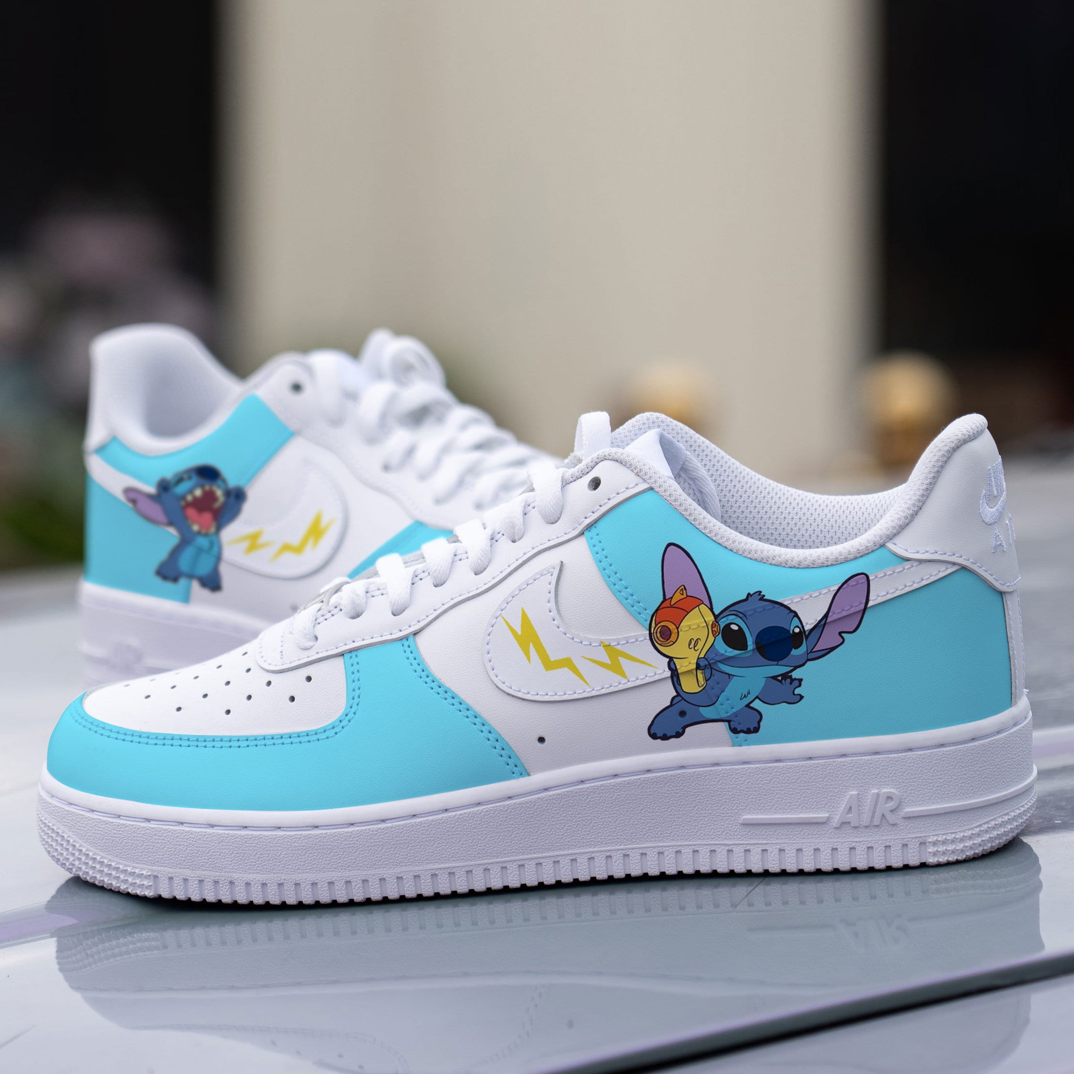 Custom Stitch Nike Air Force 1 Blue