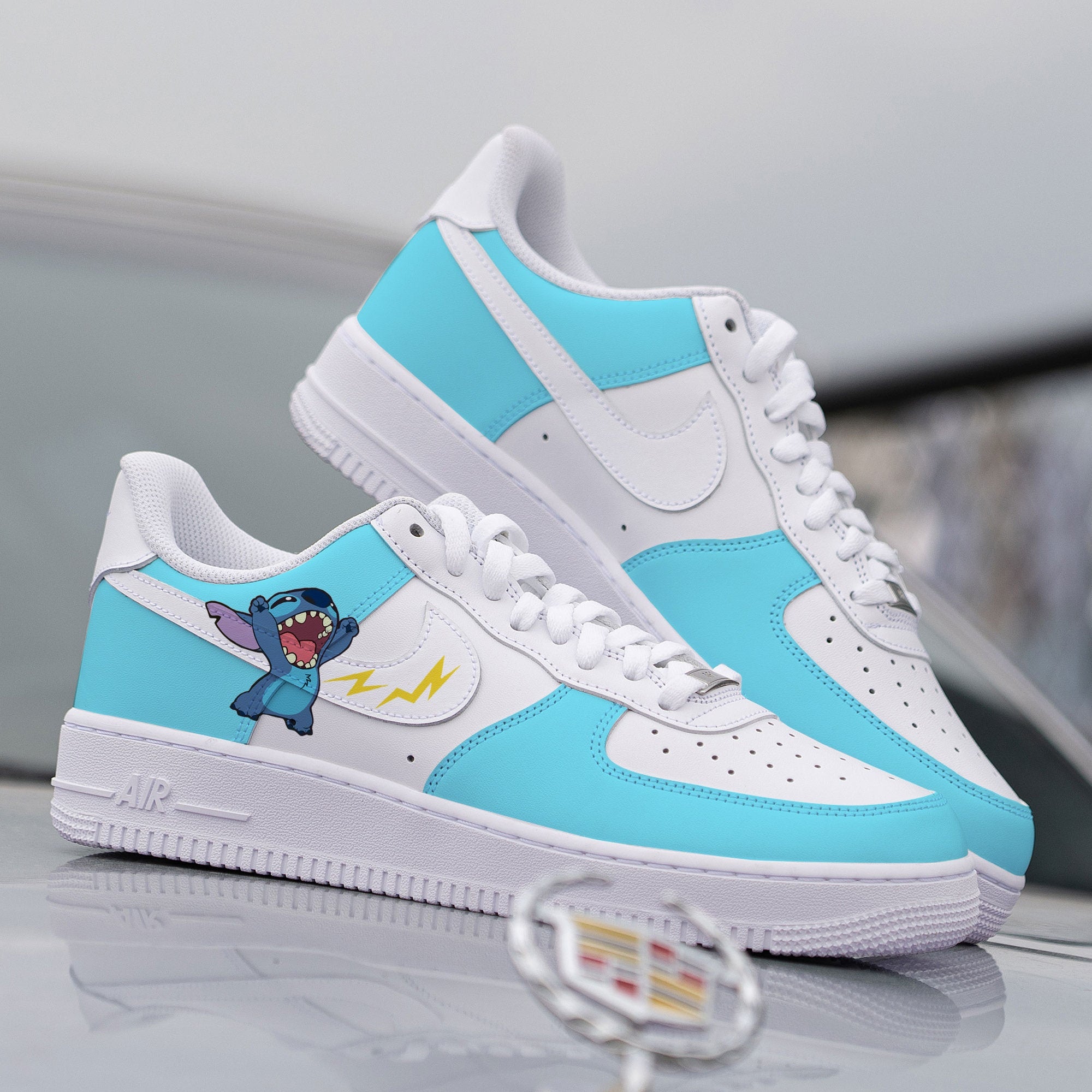 Custom Stitch Nike Air Force 1 Blue