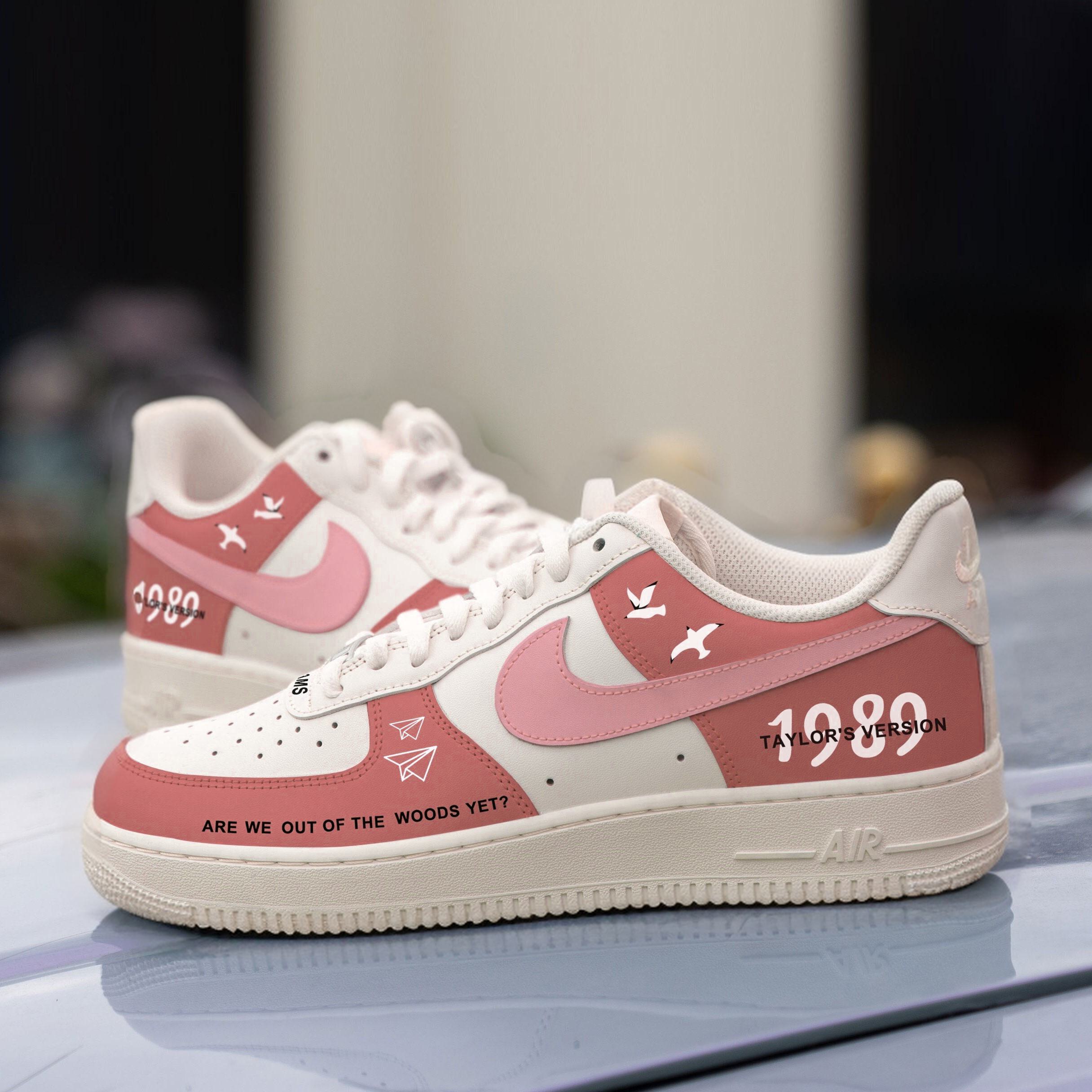 Custom Taylor's Nike Air Force 1 Shoes Rose Red