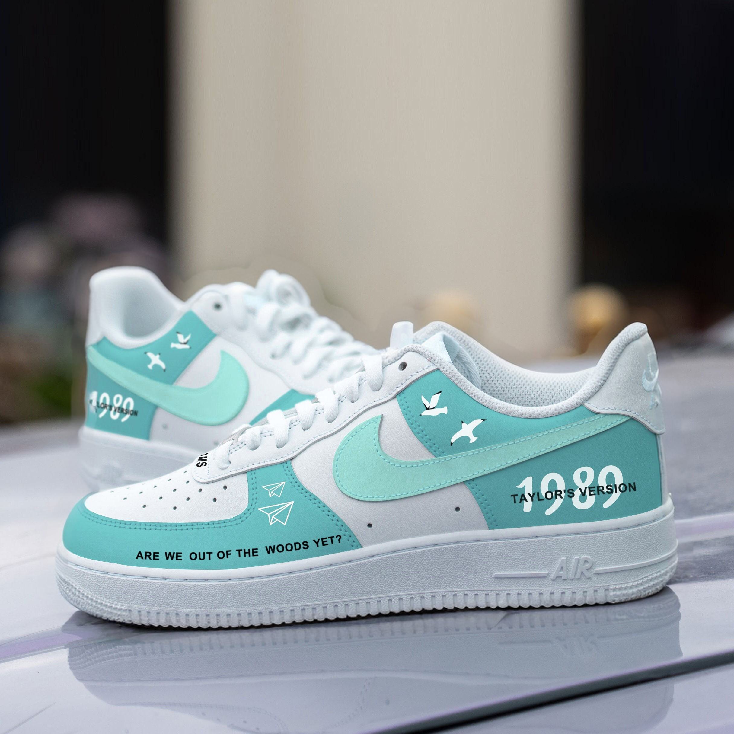 Custom Taylor's Nike Air Force 1 Shoes Tiffany Blue