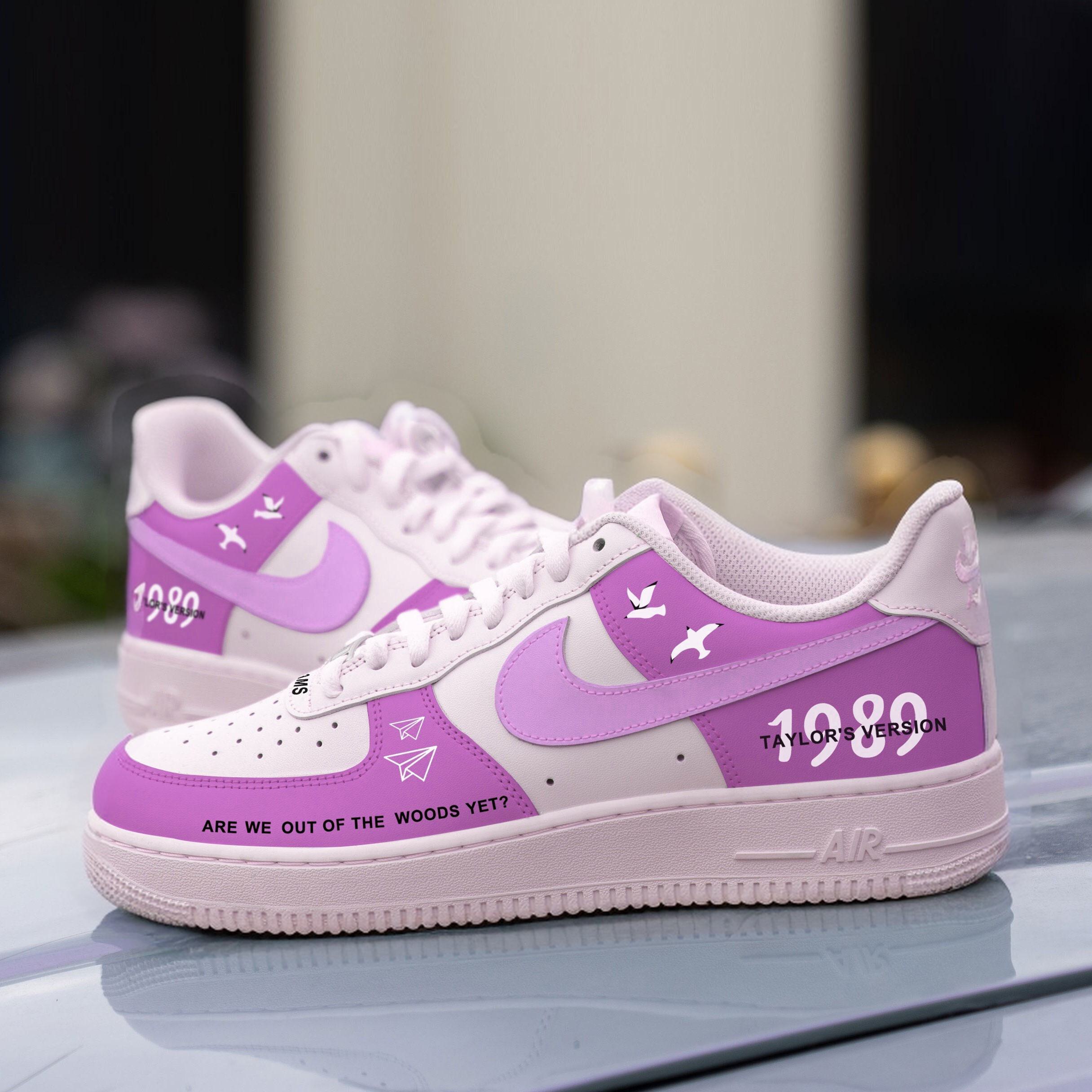 Custom Taylor's Nike Air Force 1 Shoes Purple