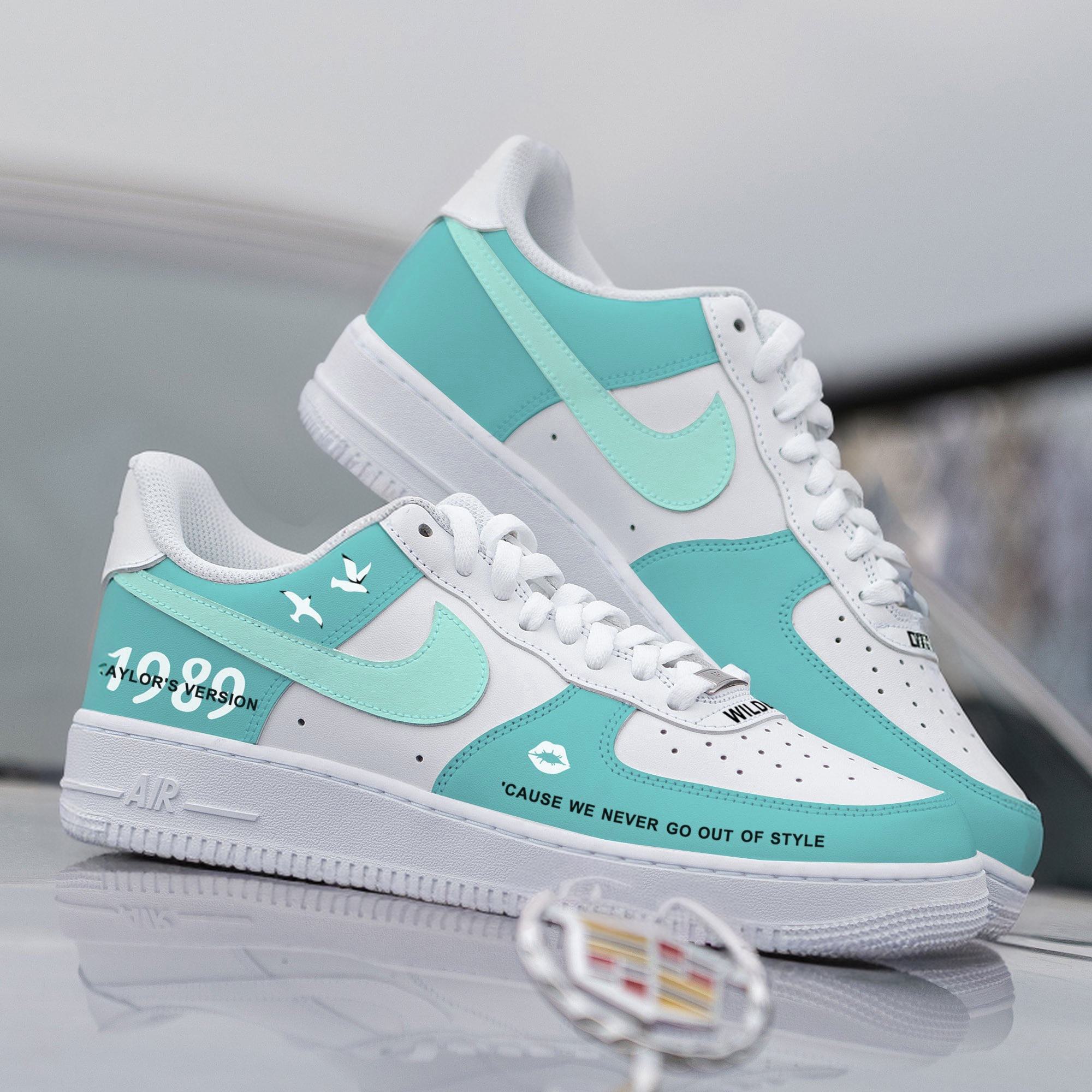 Custom Taylor's Nike Air Force 1 Shoes Tiffany Blue