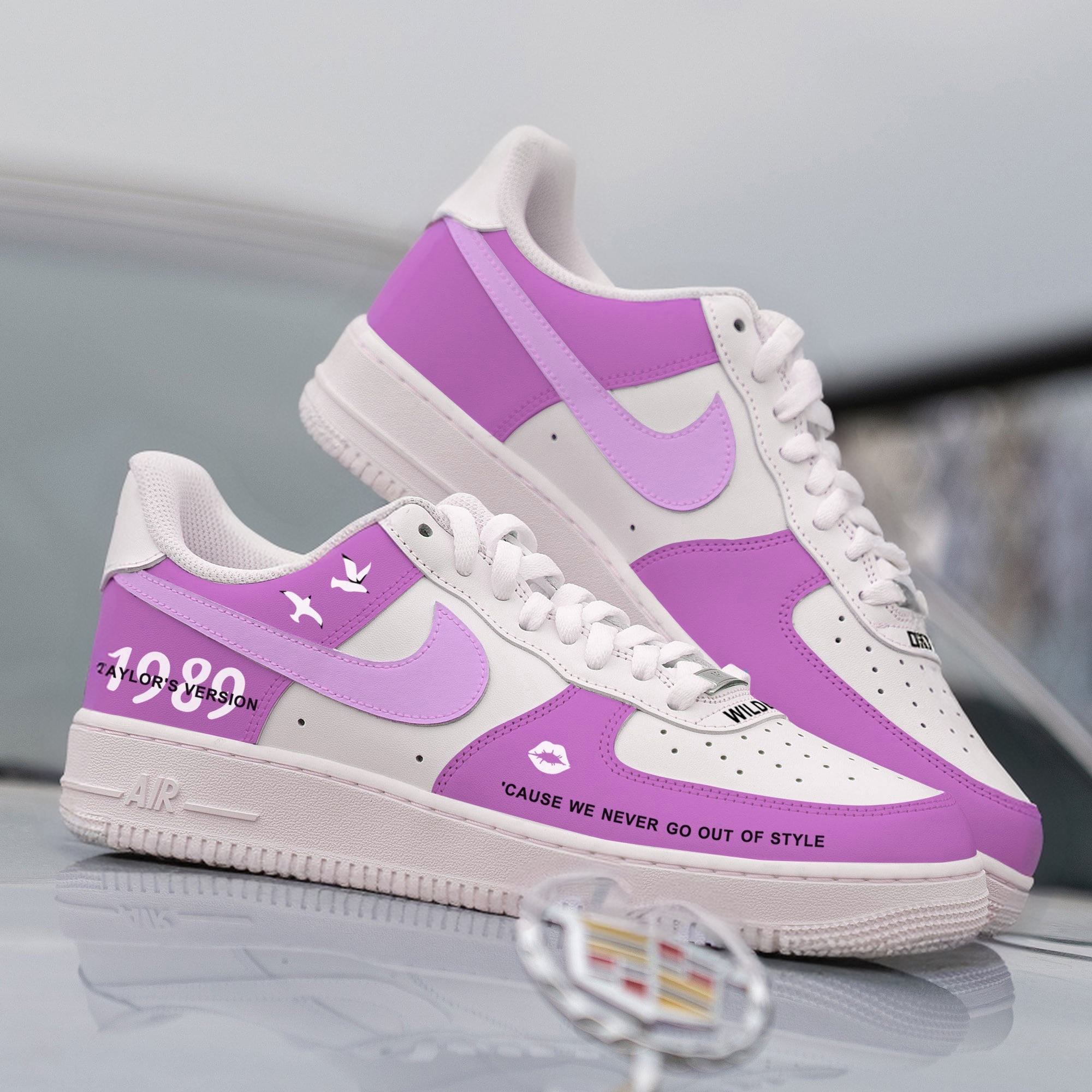 Custom Taylor's Nike Air Force 1 Shoes Purple