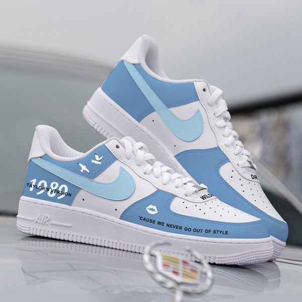 Custom Taylor's Nike Air Force 1 Shoes Blue