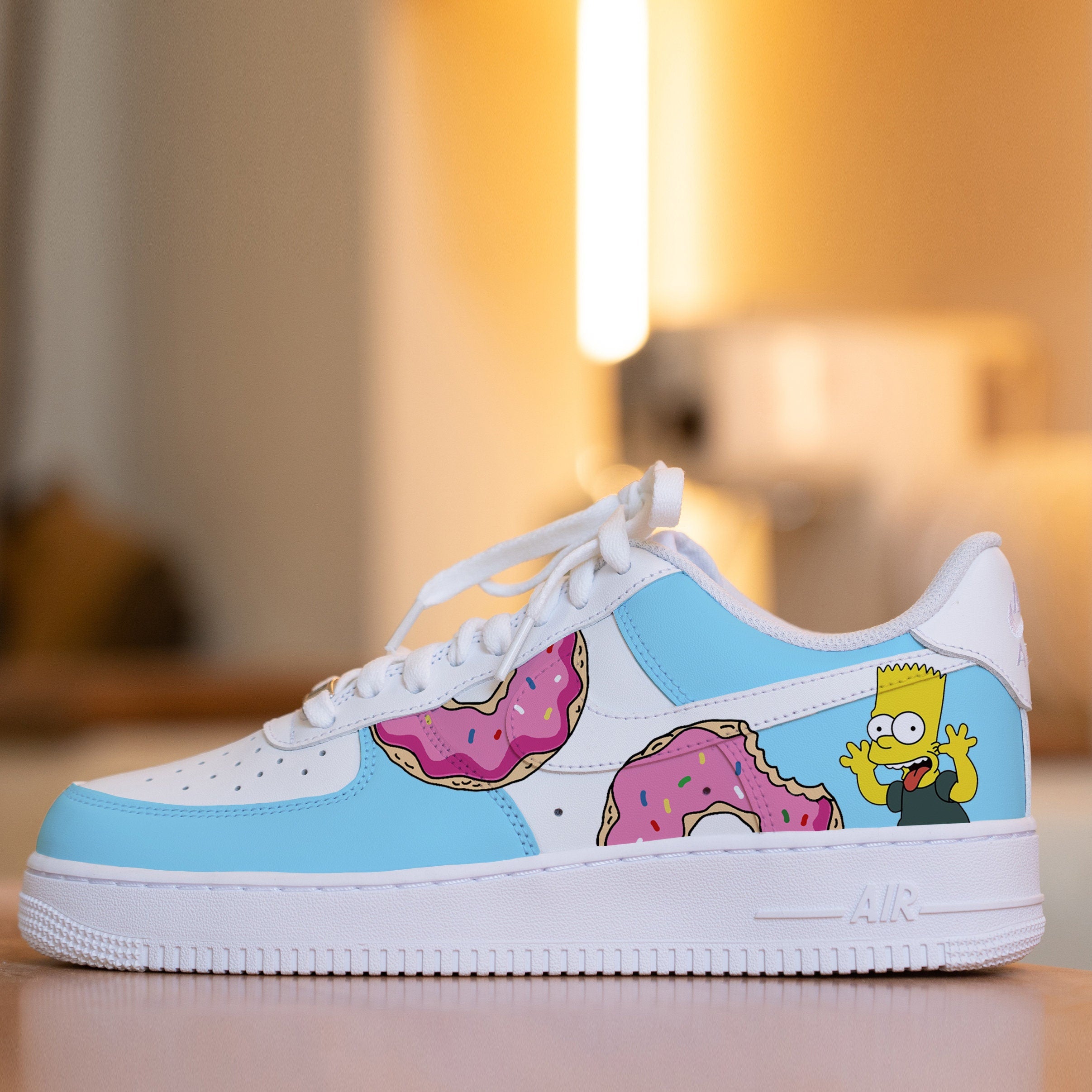 Custom The Simpsons Nike Air Force 1 Sneakers Donut â Unite Custom