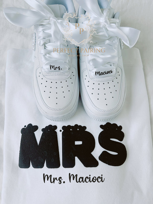 Wedding Shoes Custom Air Force 1 White Pearl