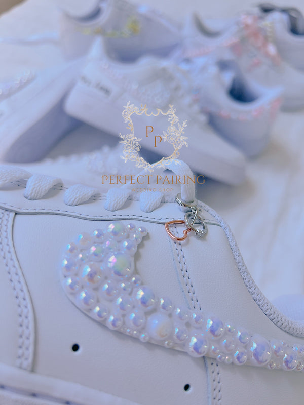 Wedding Shoes Custom Air Force 1 Pearl