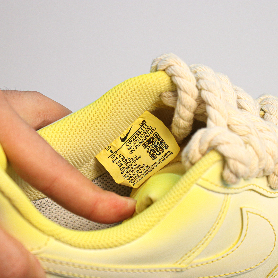 Yellow Hemp Rope Custom Air Force 1 – Unite Custom