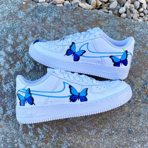 Blue Gradient Butterfly Custom Air Force 1