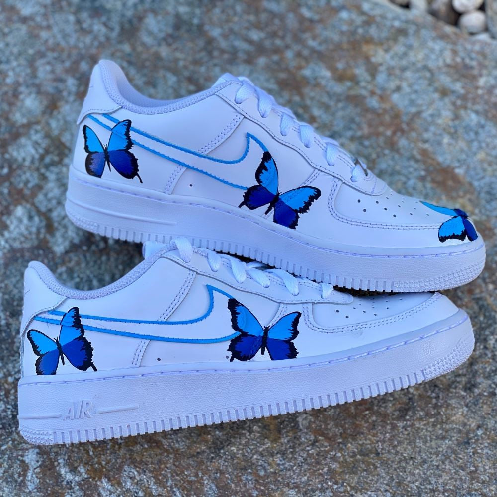 Blue Gradient Butterfly Custom Air Force 1 – unitecustom