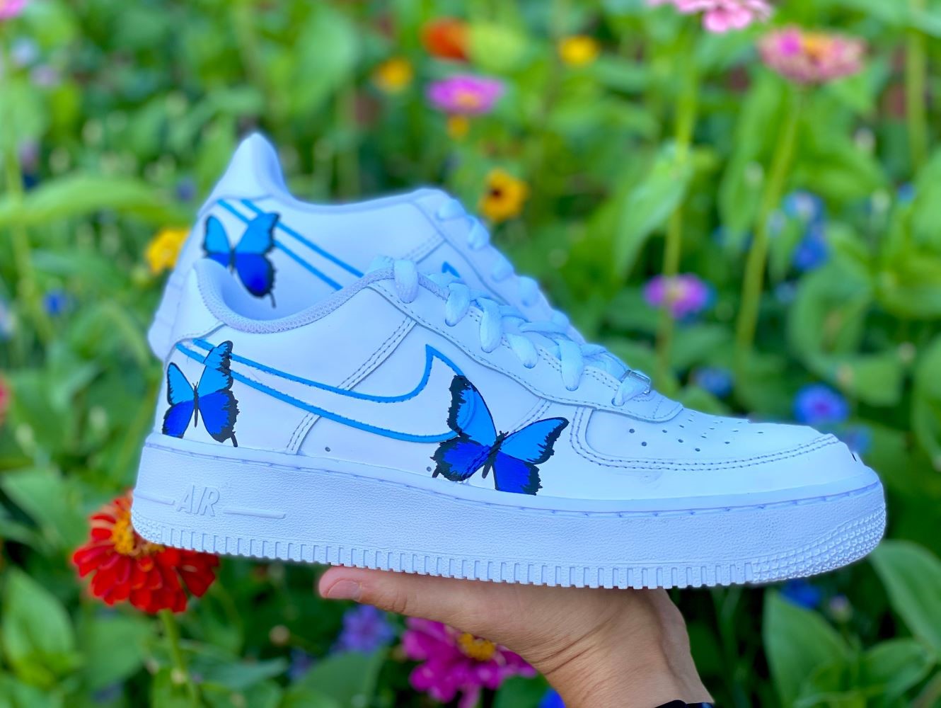 Blue Gradient Butterfly Custom Air Force 1