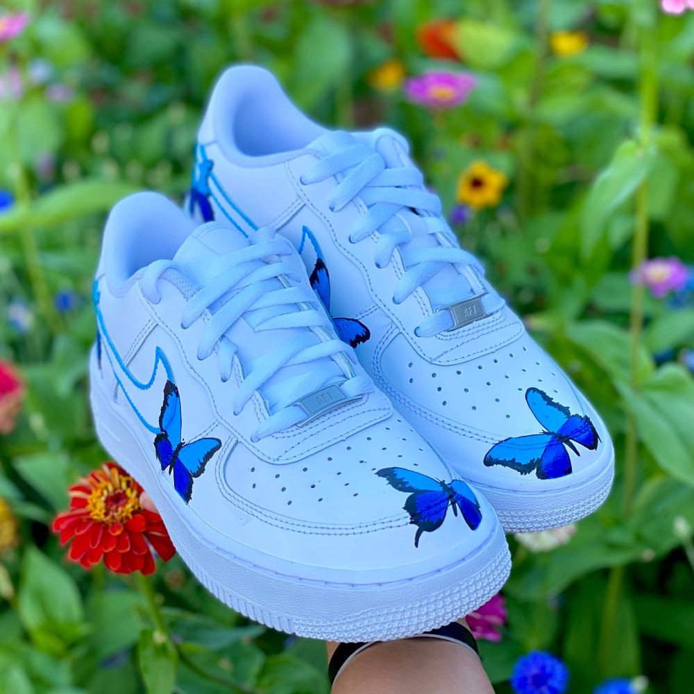 Blue Gradient Butterfly Custom Air Force 1