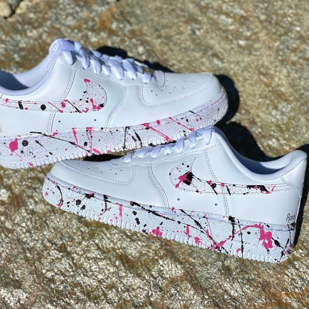 Black&Pink Splatter Custom Air Force 1