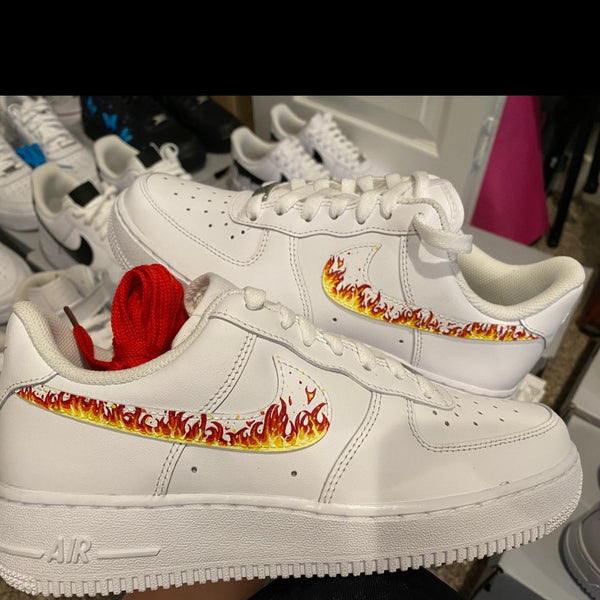 Fire Swoosh Custom Air Force 1