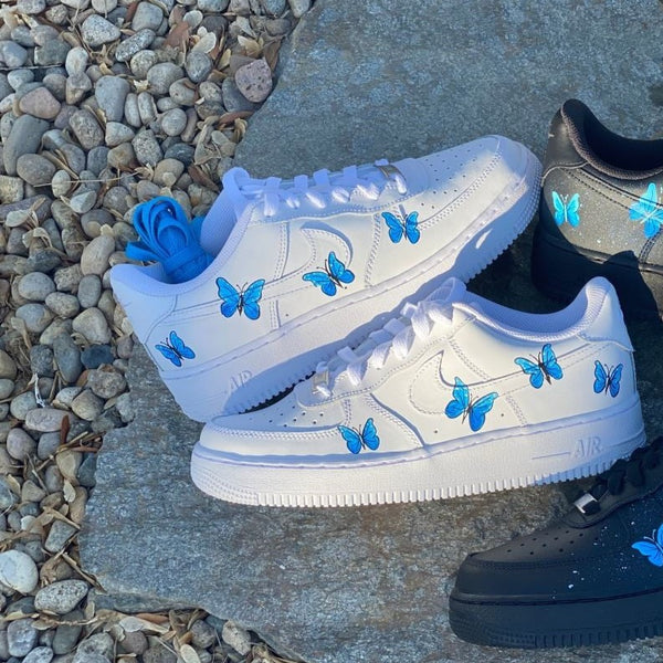 Small Blue Butterflies Custom Air Force 1