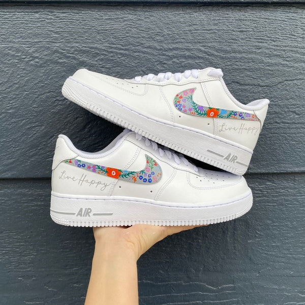 Grey Flowers Custom Air Force 1