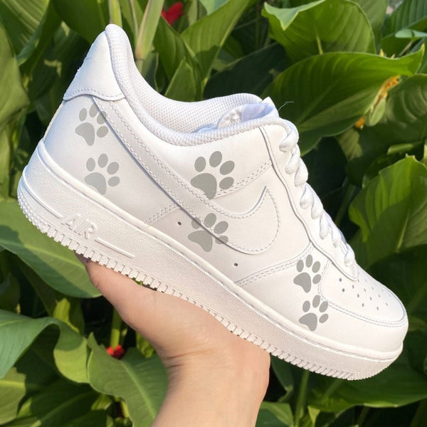 Gray Footprints Custom Air Force 1