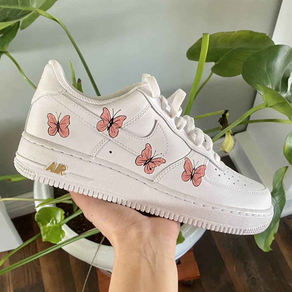 Pink Butterflies Custom Air Force 1