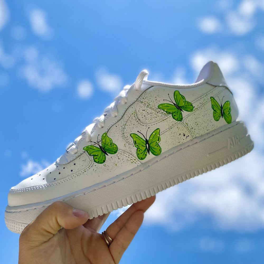 Green Butterflies Custom Air Force 1 – unitecustom