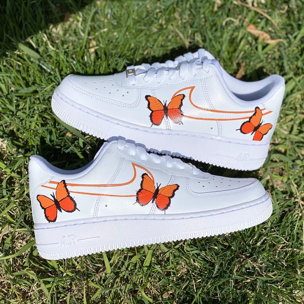 Orange Butterflies Custom Air Force 1