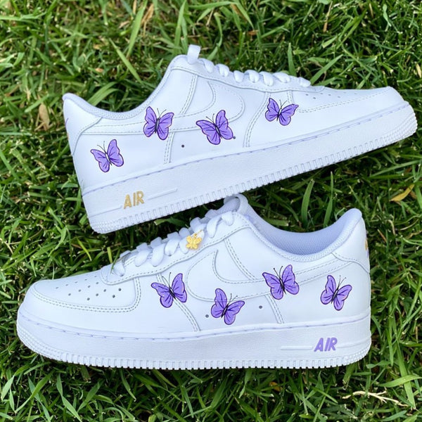 Purple-Golden Butterflies Custom Air Force 1