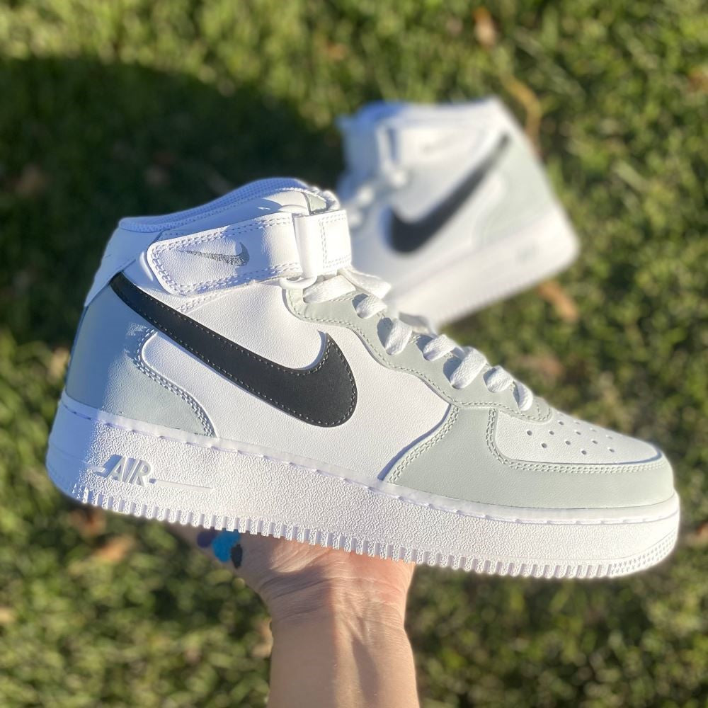 Grey Black Mid Custom Air Force 1