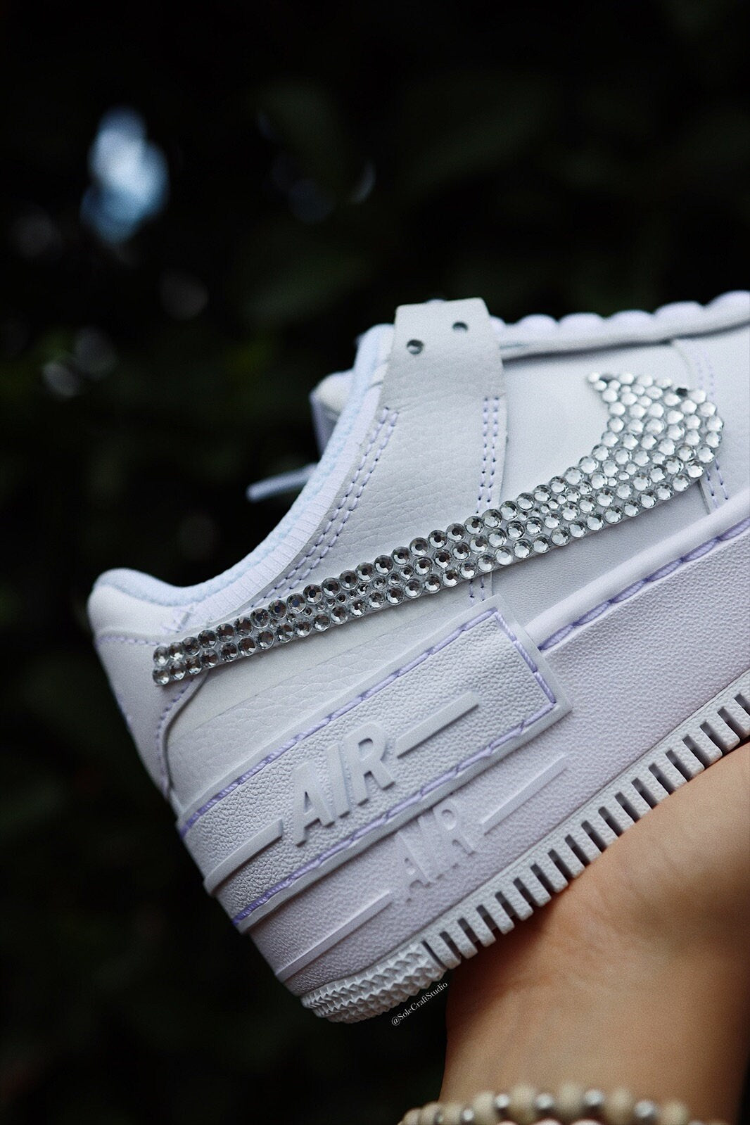 Wedding Shoes Custom Nike White Diamond Air Force 1 Low Shadow â Unite Custom