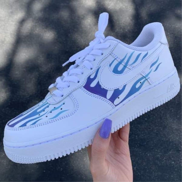 Blue Fires Custom Air Force 1