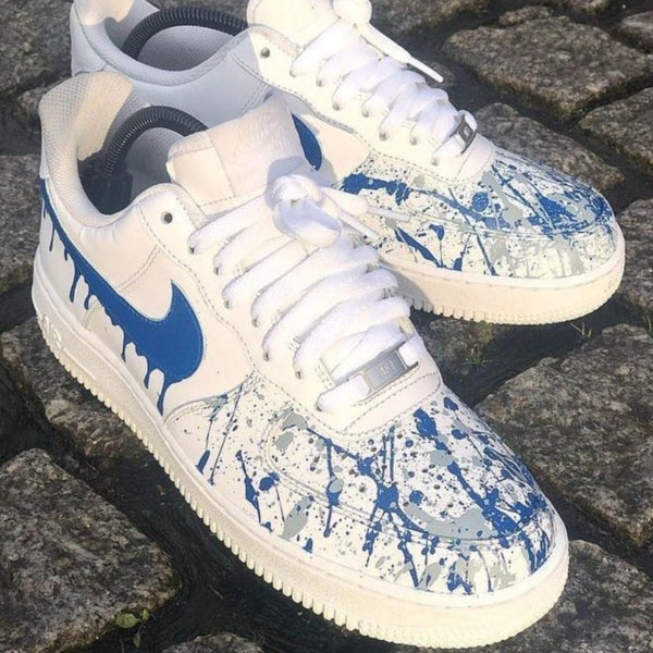 Blue Splatters Custom Air Force 1